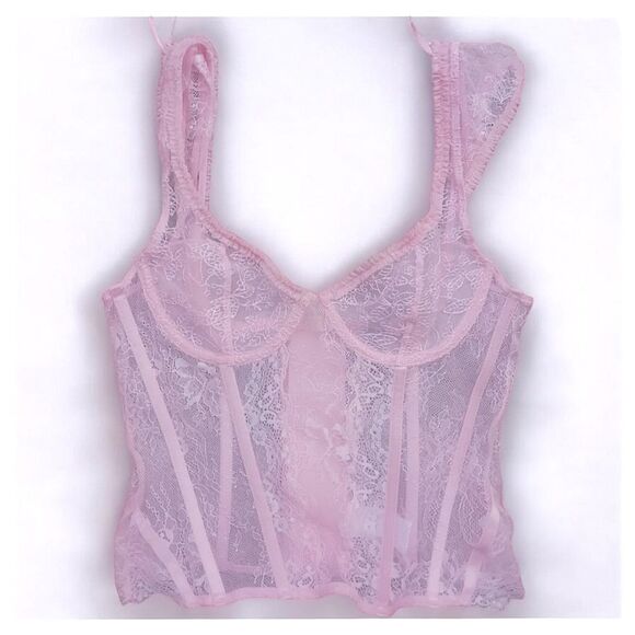 Lioness Princess Polly Some Like It Hot Baby Pink Corset Top Sz XS - Picture 6 of 9